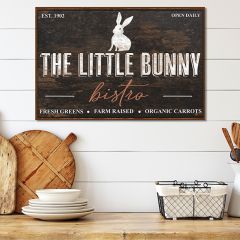 The Little Bunny Bistro Canvas Wall Art