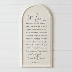 The Lord Is My Shepherd Arched Wall Sign