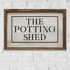 The Potting Shed Framed Sign