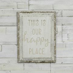 This Is Our Happy Place Rustic Wood Plaque