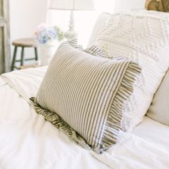 Ticking Stripe Accent Pillow