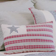 Ticking Stripe Flag Lumbar Pillow