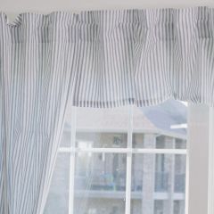 Ticking Stripe Tiered Curtain Valance 60x16