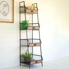 Tiered Storage Stand with Labels