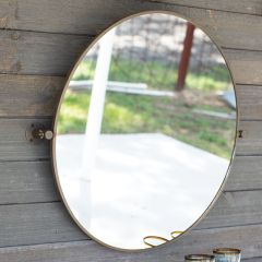 Tilted Round Wall Mirror
