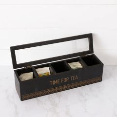 Time For Tea Glass Lid Storage Box