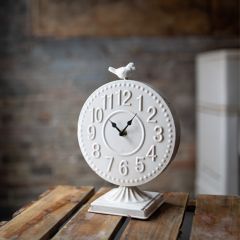 Timeless Accents Embossed Metal Tabletop Clock