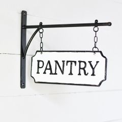 Tin Pantry Sign With Bracket