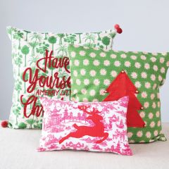 Toile Pattern Holiday Accents Lumbar Pillow