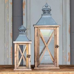 Town and Country Candle Lantern Set of 2