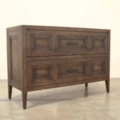 Traditional 2 Drawer Wood Storage Chest