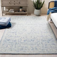 Tufted Casual Blue/Ivory Area Rug
