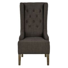 Tufted High Back Accent Chair Putty