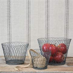 Tulle Wire Nesting Basket Set of 3