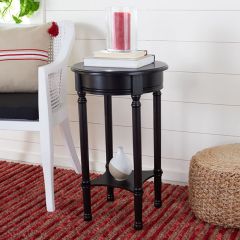 Turned Leg Round Accent Table