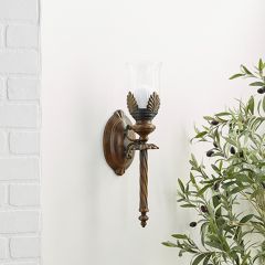 Twisted Leaf Wall Sconce Candleholder