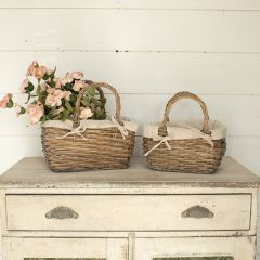 Two Handled Nesting Baskets Set of 2
