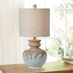 Two Tone Elegant Country Table Lamp Set of 2