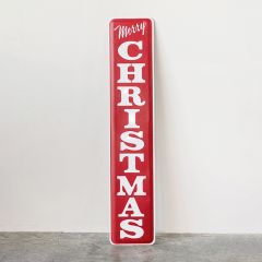 Vertical Metal Merry Christmas Sign