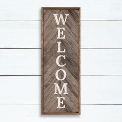 Vertical Welcome Wall Sign