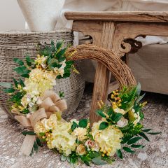 Vibrant Hydrangea Wreath