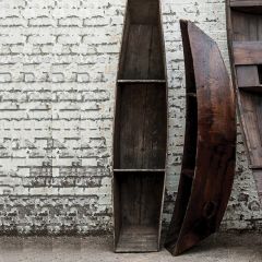 Vintage Chinese Boat Display Shelf