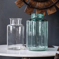 Vintage Glass Pickling Jar Ribbed