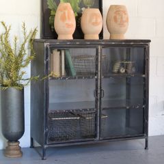 Vintage Inspired Apothecary Console Cabinet