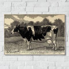 Vintage Inspired Cow Wall Art