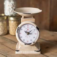 Vintage Inspired Distressed Kitchen Clock Scale