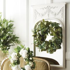 Vintage Inspired Embossed Floral Wall Mirror