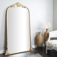 Vintage Inspired Floral Arched Wall Mirror