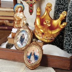 Vintage Inspired Framed Madonna Portrait Ornaments