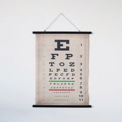 Vintage Inspired Hanging Eye Chart Scroll