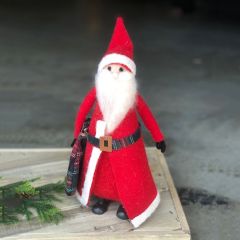 Vintage Inspired Holiday Felt Figurine Santa