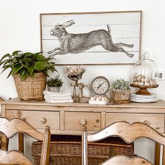 Vintage Inspired Rabbit Wall Art