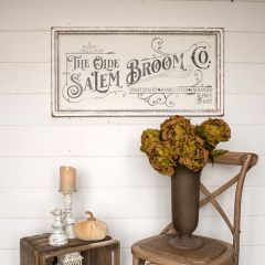 Vintage Inspired Salem Broom Co Wall Sign