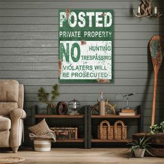 Vintage Posted Sign Canvas Wall Art