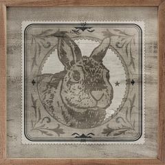 Vintage Rabbit Stamp Framed Wall Art