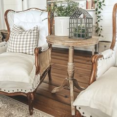 Vintage Style Round Accent Table