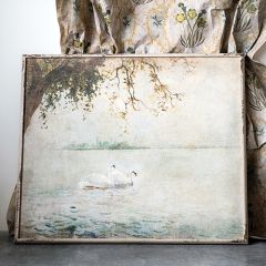 Vintage Style Swan Wall Art