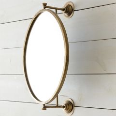 Wall Mount Framed Oval Mirror