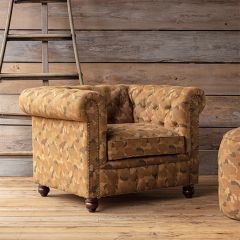 Washed Camo Upholstered Armchair