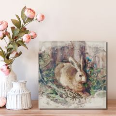 Watercolor Rabbit Canvas Wall Art