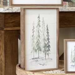 Watercolor Style Pines Wall Art