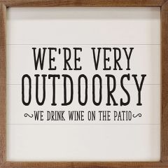 We're Very Outdoorsy White Wall Art