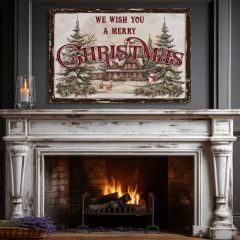 We Wish You a Merry Christmas Canvas Wall Art