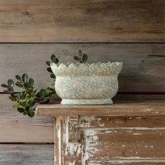 Weathered Cement Crown Planter