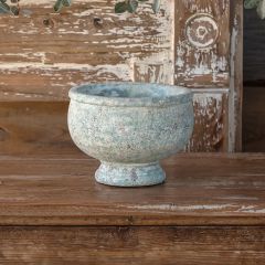 Weathered Cement Footed Bowl