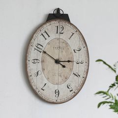 Weathered Elegance Oval Wall Clock